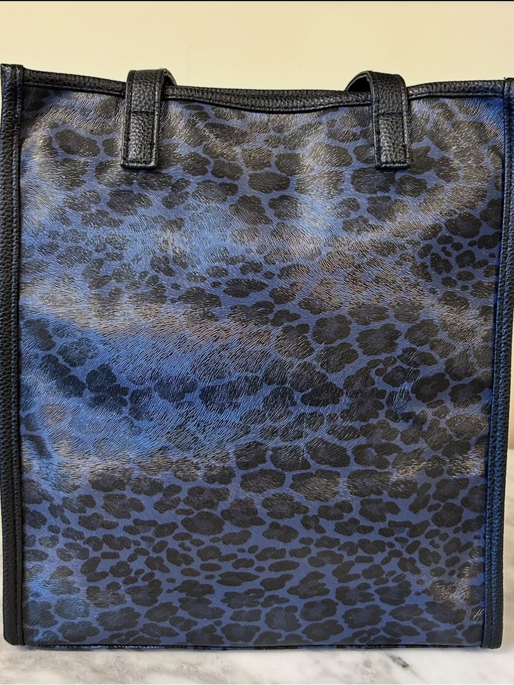 Women’s Leopard Print • Blue Tote Bag